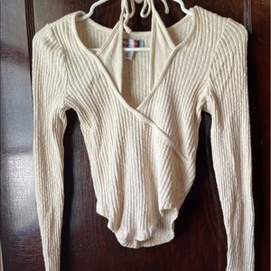 Urban Outfitters - Long Sleeve Cream Top - Medium